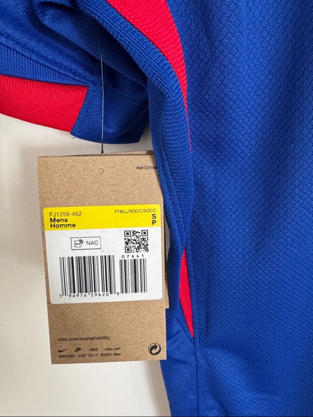 Nike Blue France Football Jersey with Yellow Rooster Crest - Picture 4 of 4